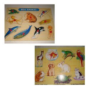 Melissa & Doug Puzzles: - Pets # 87  - Ocean Sea Animals # 169